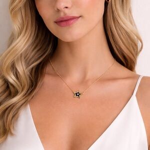 Tory Burch Kira Star Pendant Necklace with Dust Bag NEW